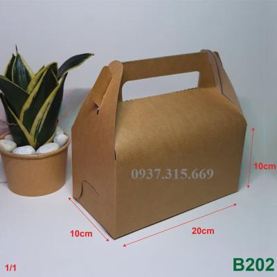 Hộp giấy kraft có quai xách