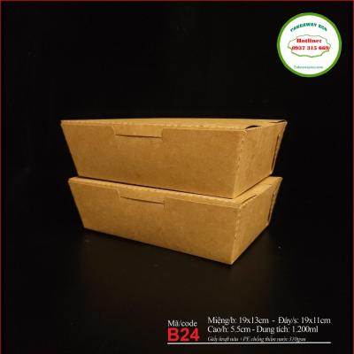 HỘP GIẤY KRAFT ĐỰNG MÌ PASTA